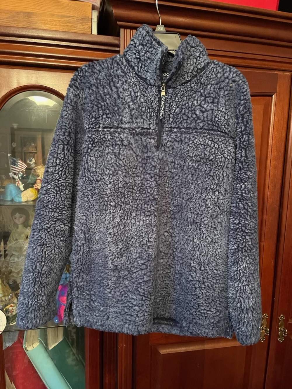 boxercraft Women’s Navy Sherpa Zip-Up Pullover
